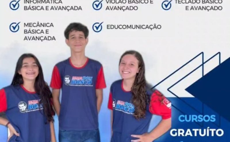 EDITAL INFORMATIVO – INSCRIÇÕES 1º SEMESTRE 2026 CURSOS GRATUITOS – CENTRO EDUCATIVO DOM BOSCO (CEDB)